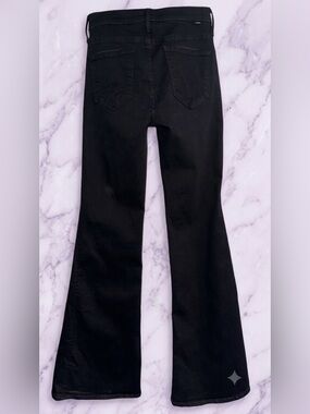 MOTHER The Doozy Flare Jeans Not Guilty Black 27/35” Like New